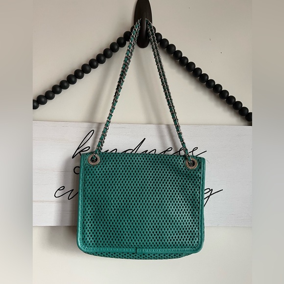 CHANEL Up in the Air Medallion Flap Bag Perforated Purse Emerald Green HOST PICK - Picture 2 of 16